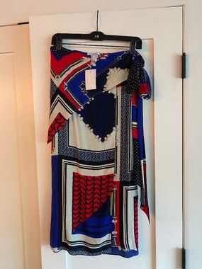 H&M Edition Scarf print wrap-look skirt